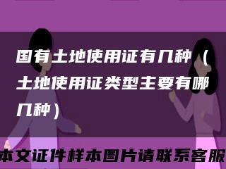 国有土地使用证有几种（土地使用证类型主要有哪几种）缩略图