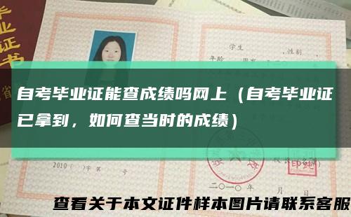 自考毕业证能查成绩吗网上（自考毕业证已拿到，如何查当时的成绩）缩略图