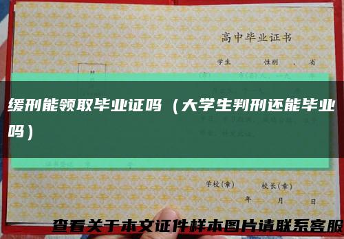 缓刑能领取毕业证吗（大学生判刑还能毕业吗）缩略图