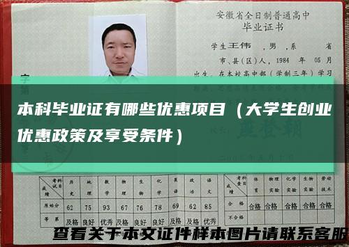 本科毕业证有哪些优惠项目（大学生创业优惠政策及享受条件）缩略图