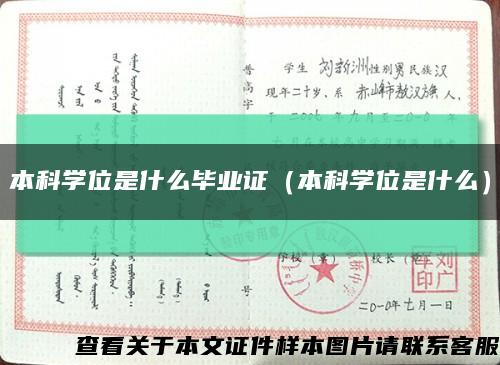 本科学位是什么毕业证（本科学位是什么）缩略图