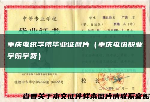 重庆电讯学院毕业证图片（重庆电讯职业学院学费）缩略图