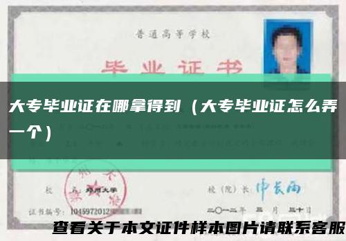 大专毕业证在哪拿得到（大专毕业证怎么弄一个）缩略图