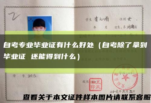 自考专业毕业证有什么好处（自考除了拿到毕业证 还能得到什么）缩略图