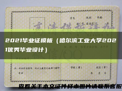 2021毕业证模板（哈尔滨工业大学2021优秀毕业设计）缩略图