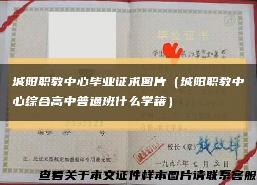 城阳职教中心毕业证求图片（城阳职教中心综合高中普通班什么学籍）缩略图