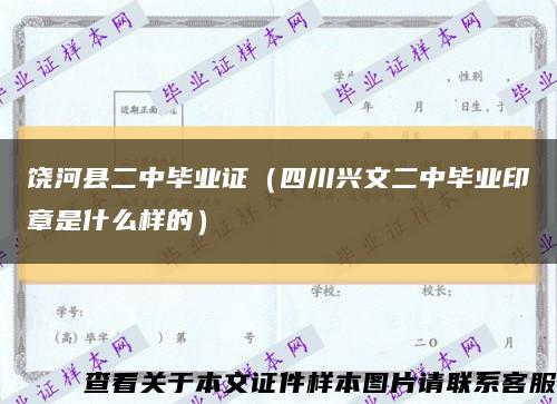饶河县二中毕业证（四川兴文二中毕业印章是什么样的）缩略图