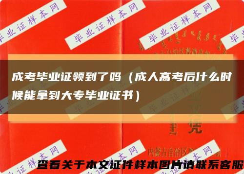 成考毕业证领到了吗（成人高考后什么时候能拿到大专毕业证书）缩略图