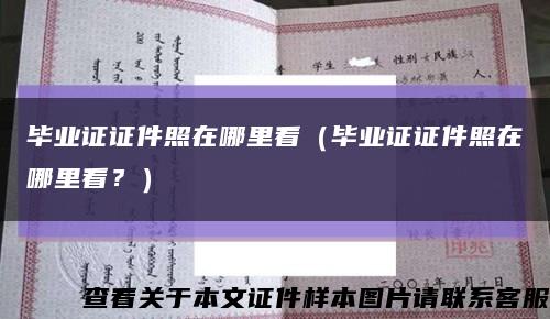 毕业证证件照在哪里看（毕业证证件照在哪里看？）缩略图