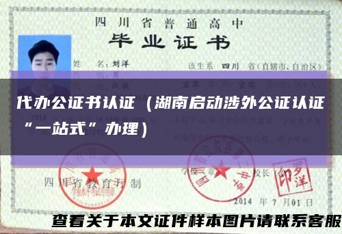 代办公证书认证（湖南启动涉外公证认证“一站式”办理）缩略图