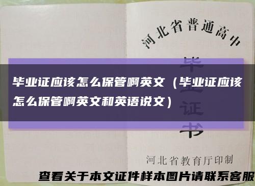 毕业证应该怎么保管啊英文（毕业证应该怎么保管啊英文和英语说文）缩略图