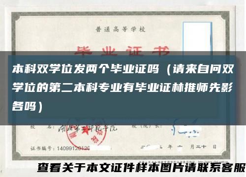 本科双学位发两个毕业证吗（请来自问双学位的第二本科专业有毕业证林推师先影各吗）缩略图