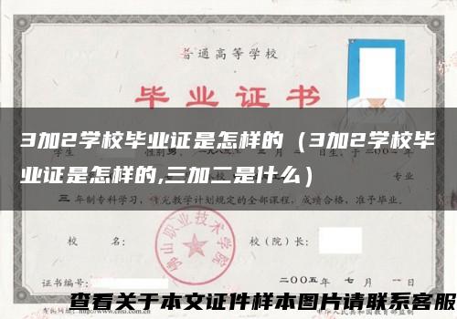 3加2学校毕业证是怎样的（3加2学校毕业证是怎样的,三加二是什么）缩略图