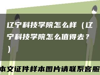 辽宁科技学院怎么样（辽宁科技学院怎么值得去？）缩略图