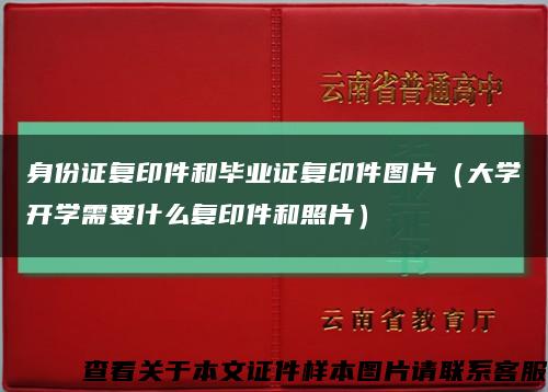 身份证复印件和毕业证复印件图片（大学开学需要什么复印件和照片）缩略图