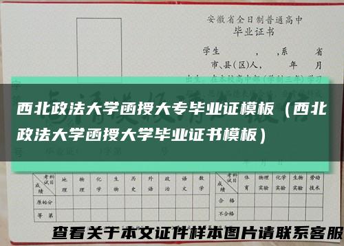 西北政法大学函授大专毕业证模板（西北政法大学函授大学毕业证书模板）缩略图