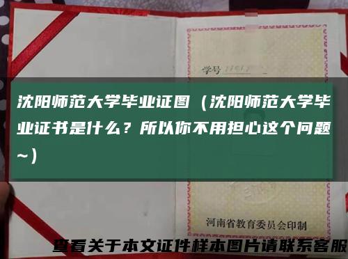 沈阳师范大学毕业证图（沈阳师范大学毕业证书是什么？所以你不用担心这个问题~）缩略图