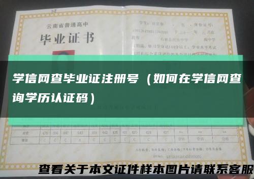 学信网查毕业证注册号（如何在学信网查询学历认证码）缩略图