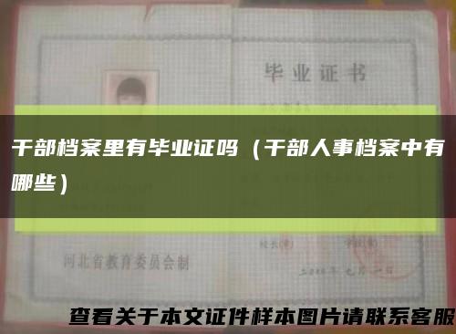 干部档案里有毕业证吗（干部人事档案中有哪些）缩略图