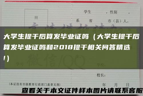大学生提干后算发毕业证吗（大学生提干后算发毕业证吗和2018提干相关问答精选!）缩略图