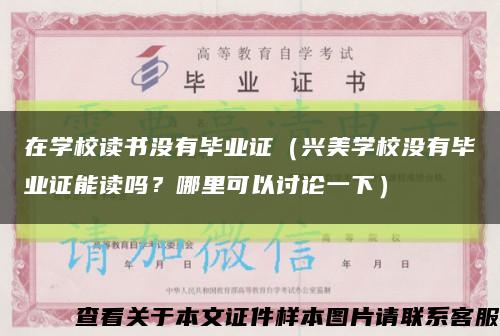 在学校读书没有毕业证（兴美学校没有毕业证能读吗？哪里可以讨论一下）缩略图