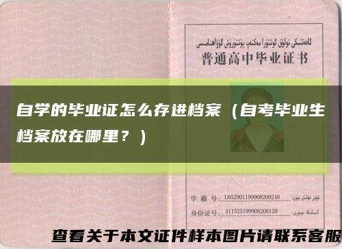 自学的毕业证怎么存进档案（自考毕业生档案放在哪里？）缩略图