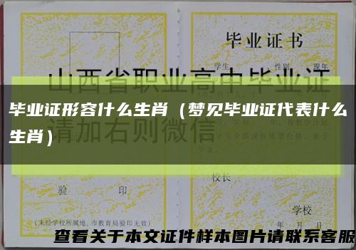 毕业证形容什么生肖（梦见毕业证代表什么生肖）缩略图