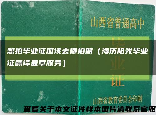 想拍毕业证应该去哪拍照（海历阳光毕业证翻译盖章服务）缩略图
