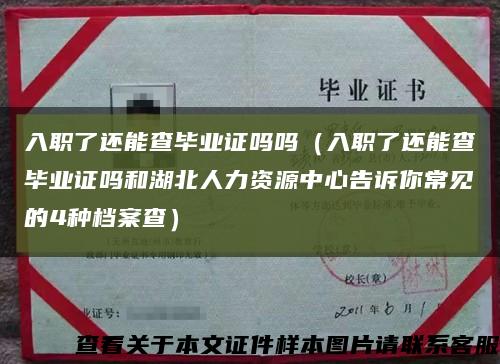 入职了还能查毕业证吗吗（入职了还能查毕业证吗和湖北人力资源中心告诉你常见的4种档案查）缩略图