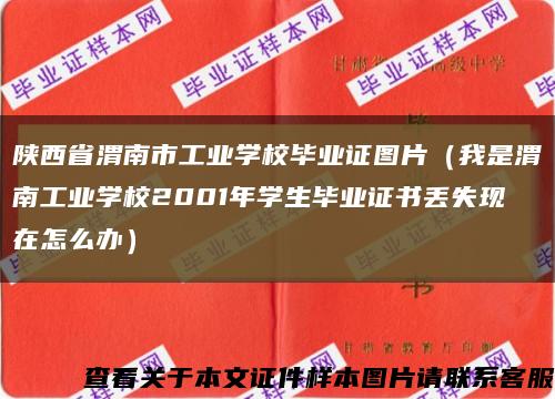 陕西省渭南市工业学校毕业证图片（我是渭南工业学校2001年学生毕业证书丢失现在怎么办）缩略图