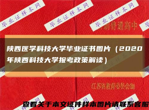 陕西医学科技大学毕业证书图片（2020年陕西科技大学报考政策解读）缩略图