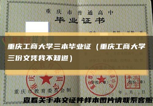 重庆工商大学三本毕业证（重庆工商大学三份文凭我不知道）缩略图