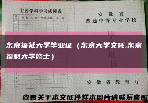 东京福祉大学毕业证（东京大学文凭,东京福利大学修士）缩略图