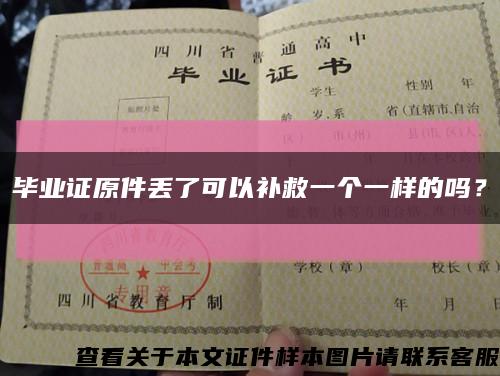 毕业证原件丢了可以补救一个一样的吗？缩略图
