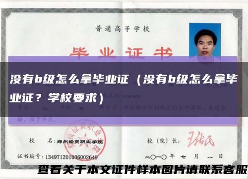 没有b级怎么拿毕业证（没有b级怎么拿毕业证？学校要求）缩略图