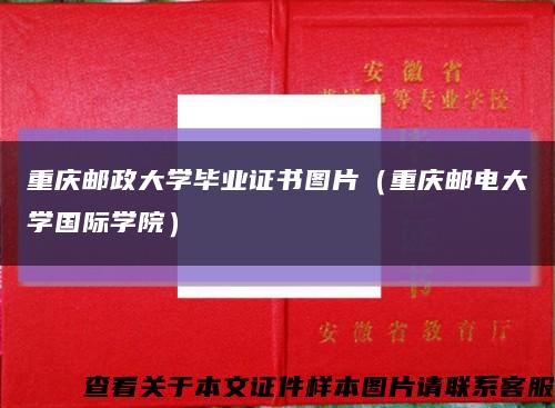 重庆邮政大学毕业证书图片（重庆邮电大学国际学院）缩略图