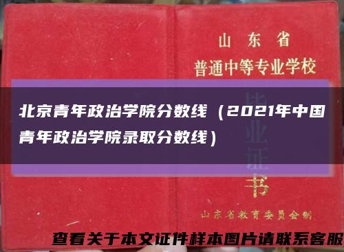 北京青年政治学院分数线（2021年中国青年政治学院录取分数线）缩略图