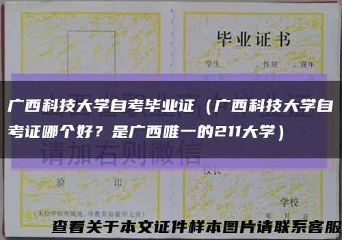 广西科技大学自考毕业证（广西科技大学自考证哪个好？是广西唯一的211大学）缩略图