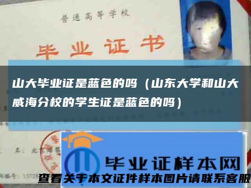 山大毕业证是蓝色的吗（山东大学和山大威海分校的学生证是蓝色的吗）缩略图