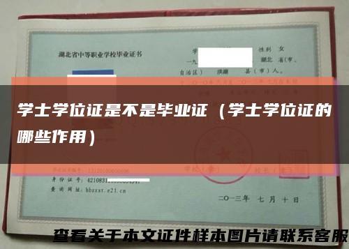 学士学位证是不是毕业证（学士学位证的哪些作用）缩略图