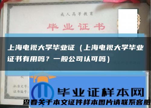 上海电视大学毕业证（上海电视大学毕业证书有用吗？一般公司认可吗）缩略图