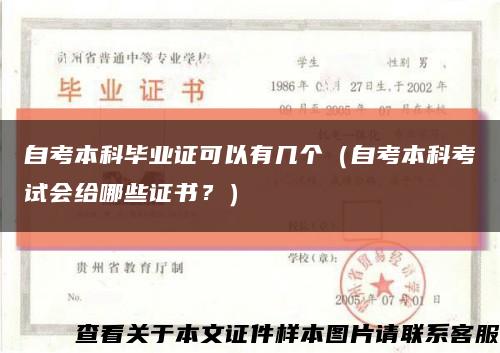 自考本科毕业证可以有几个（自考本科考试会给哪些证书？）缩略图