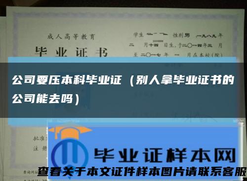 公司要压本科毕业证（别人拿毕业证书的公司能去吗）缩略图