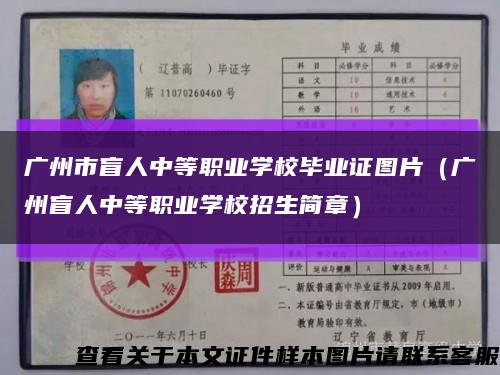广州市盲人中等职业学校毕业证图片（广州盲人中等职业学校招生简章）缩略图