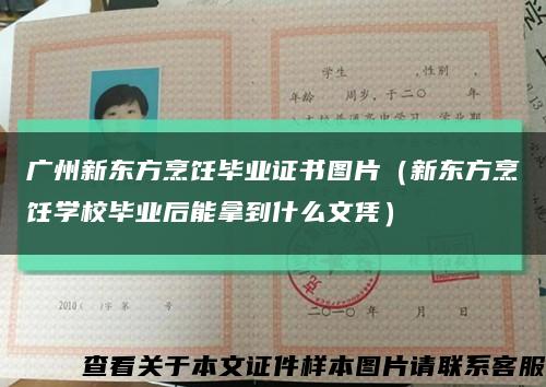 广州新东方烹饪毕业证书图片（新东方烹饪学校毕业后能拿到什么文凭）缩略图