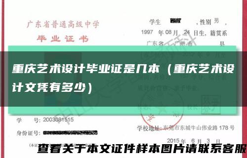 重庆艺术设计毕业证是几本（重庆艺术设计文凭有多少）缩略图