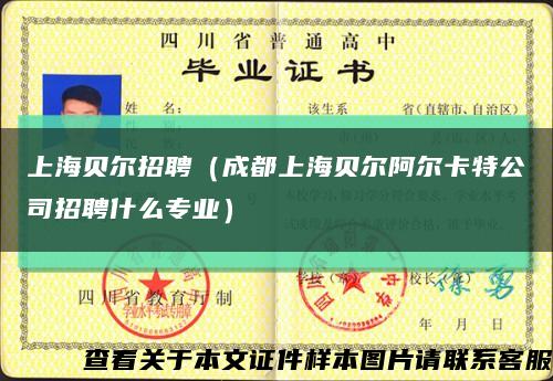 上海贝尔招聘（成都上海贝尔阿尔卡特公司招聘什么专业）缩略图