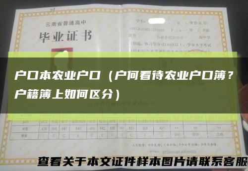 户口本农业户口（户何看待农业户口簿？户籍簿上如何区分）缩略图