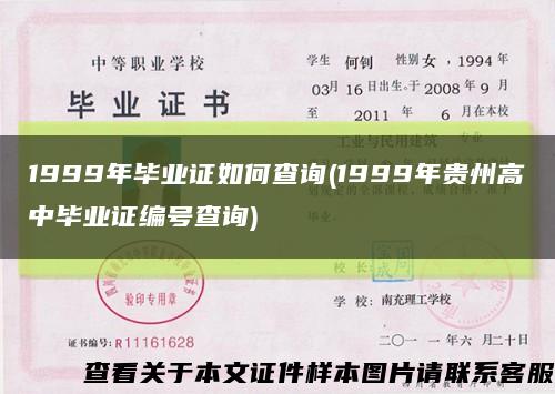 1999年毕业证如何查询(1999年贵州高中毕业证编号查询)缩略图