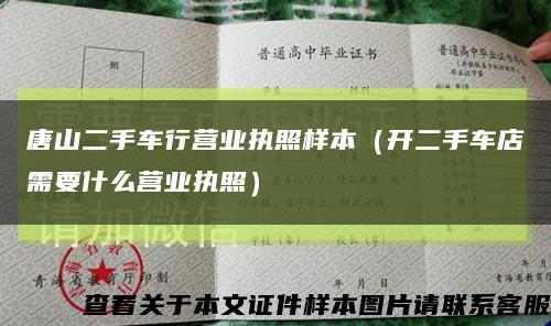 唐山二手车行营业执照样本（开二手车店需要什么营业执照）缩略图